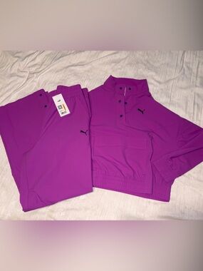 Puma Vivid Purple tracksuit Set - Bright Magenta Top & Pants
